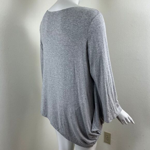 Bryn Walker Womens Size XL Gray Asymmetrical Jersey Knit Pullover Sweatshirt Top - Picture 5 of 11
